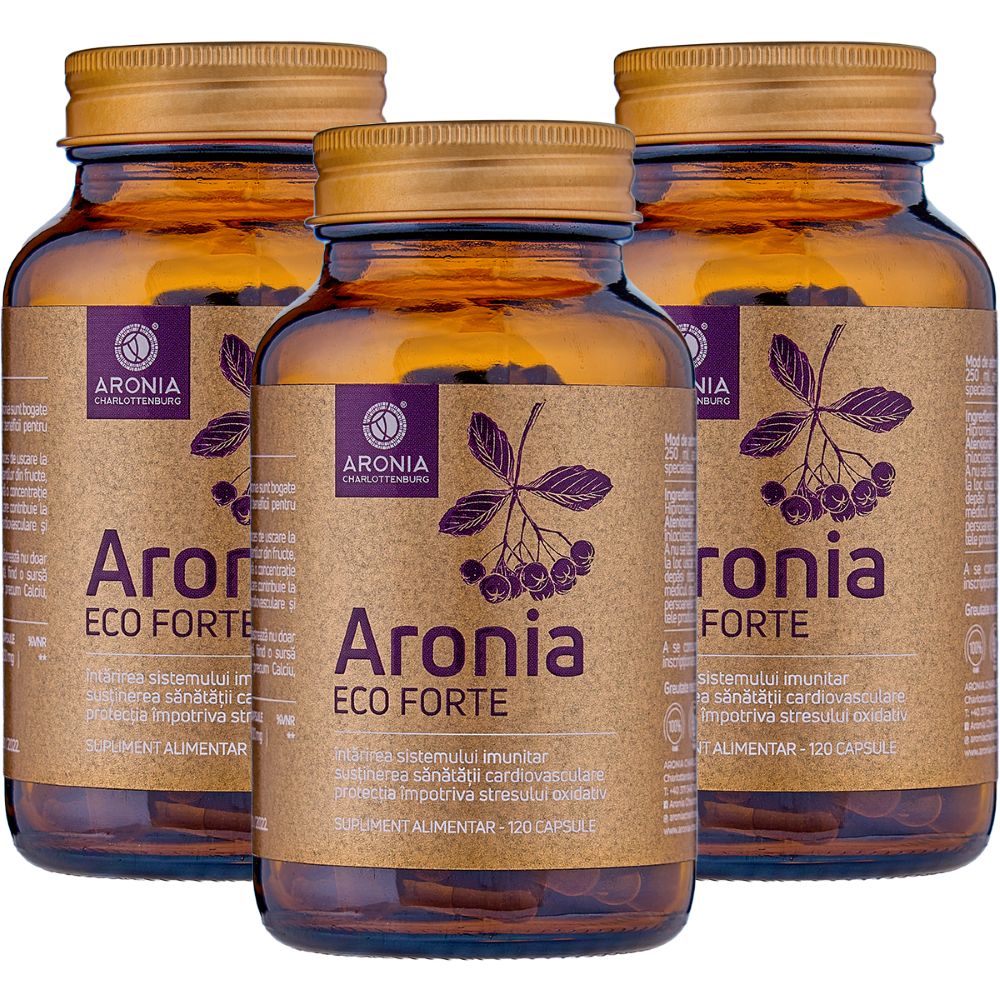 Aronia Forte ECO - 3 Bottles, 120 Capsules Each