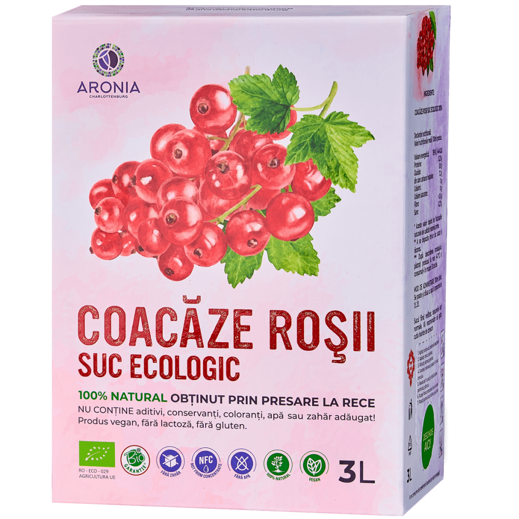 100% Natural and Organic Red Currant Juice 3L