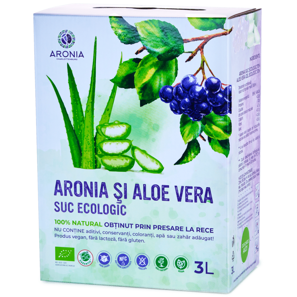 Organic Aronia and Aloe Vera Juice 3L