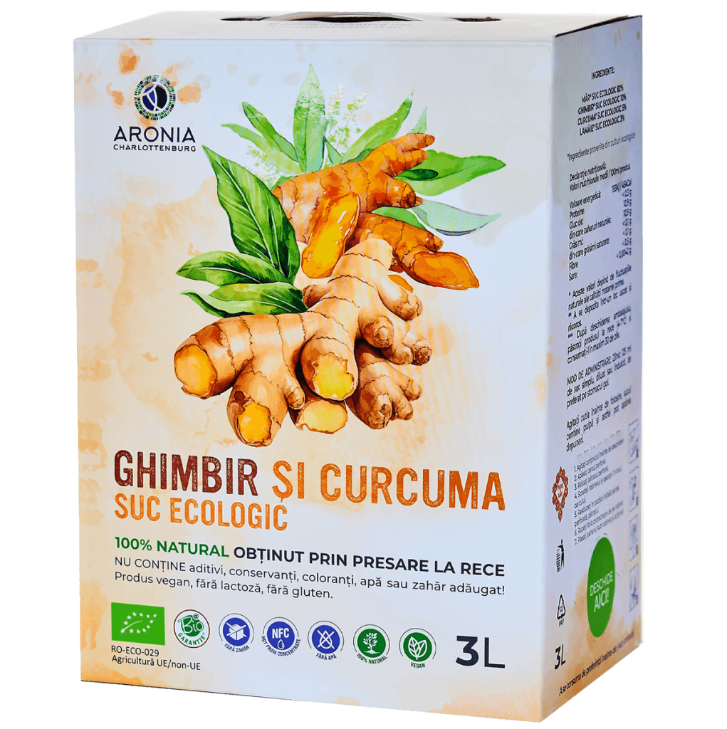 Organic Ginger and Turmeric Juice 3L