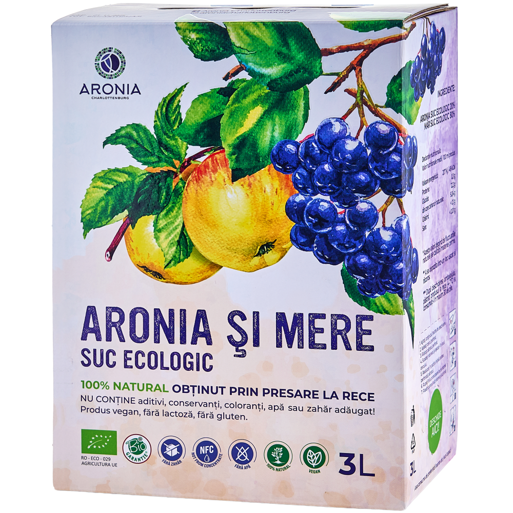Organic Aronia and Apple Juice 3L