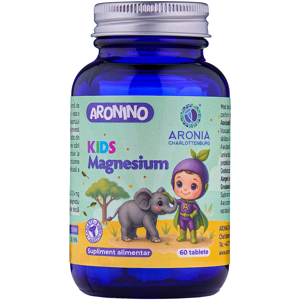 Aronino Kids Magnesium — 60 Raspberry Chewable Tablets