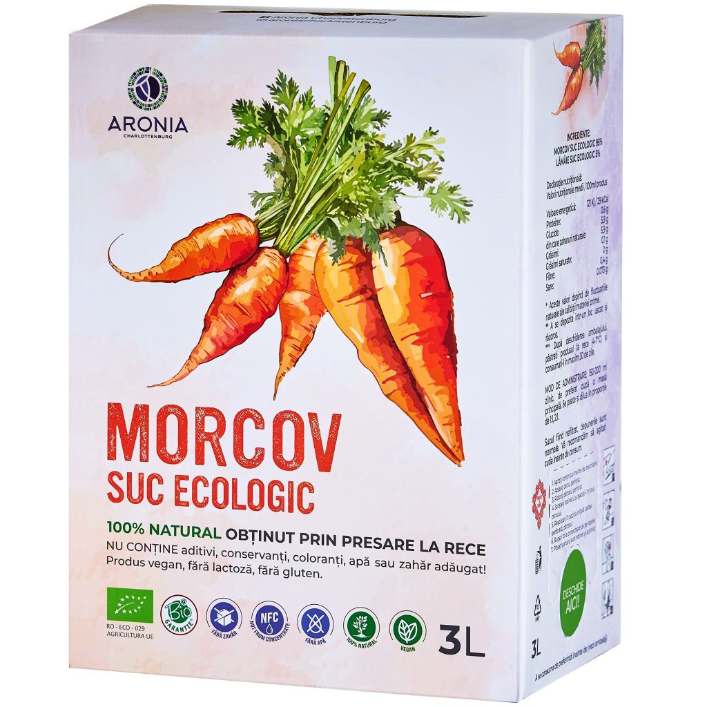 100% Natural & Organic Carrot Juice 3L