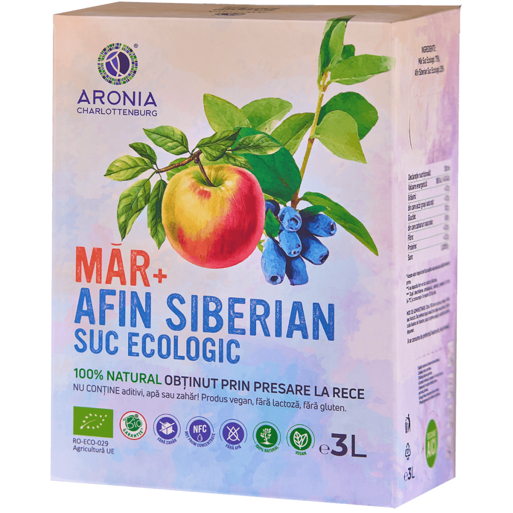 Natural Organic Apple and Siberian Blueberry Juice 3L