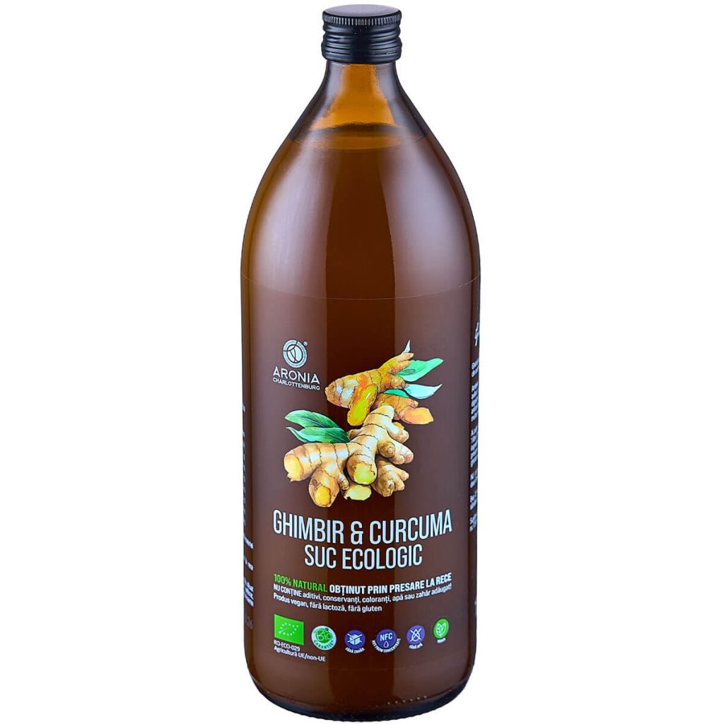 100% Organic Ginger & Turmeric Juice 1L