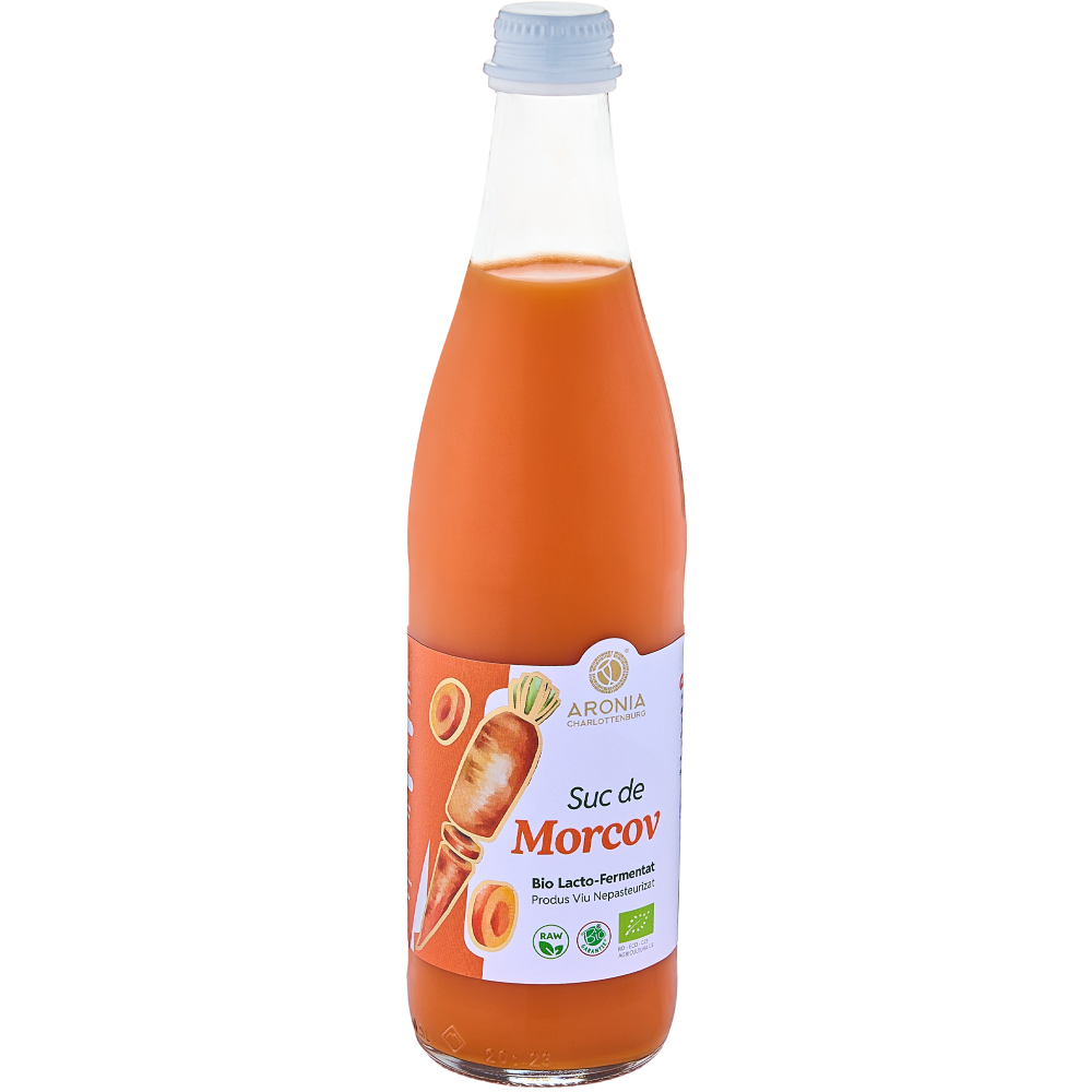 Lacto-Fermented Organic Carrot Juice – Raw & Unpasteurized – 500ml