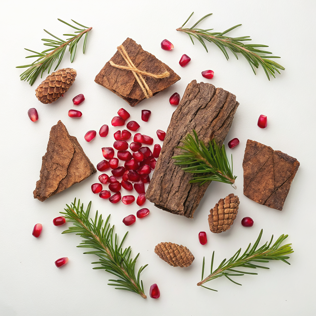 Pine Bark & Pomegranate