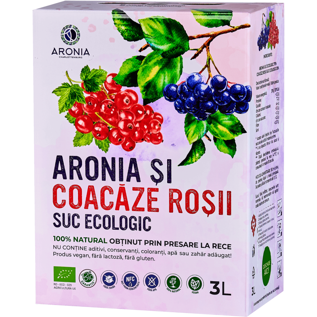 Organic Aronia and Red Currant Juice 3L