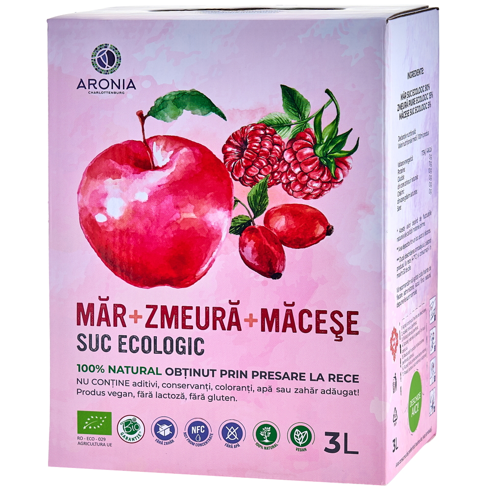 Organic Apple, Raspberry and Rosehip Juice 3L