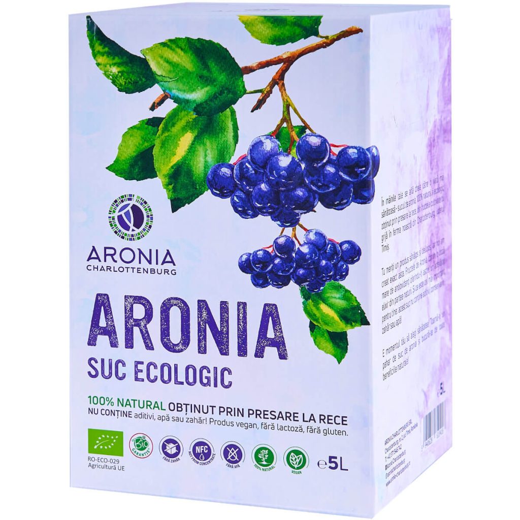 100% Natural and Organic Aronia Juice 5L