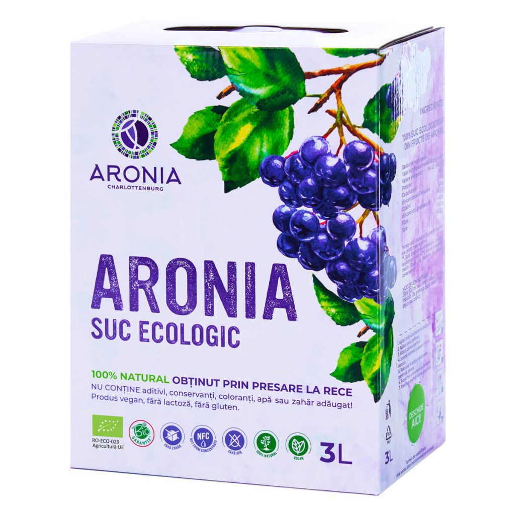 100% Natural Organic Aronia Juice - 3L