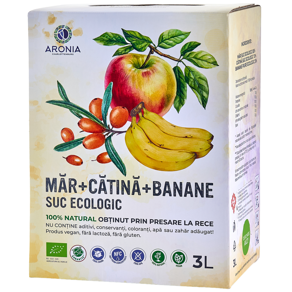 Organic Apple, Sea Buckthorn, and Banana Juice 3L